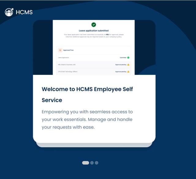 HCMS interface preview